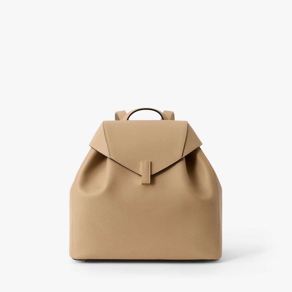 Iside Medium Backpack - Cashmere Beige - Vitello Millepunte Soft - Valextra - 1