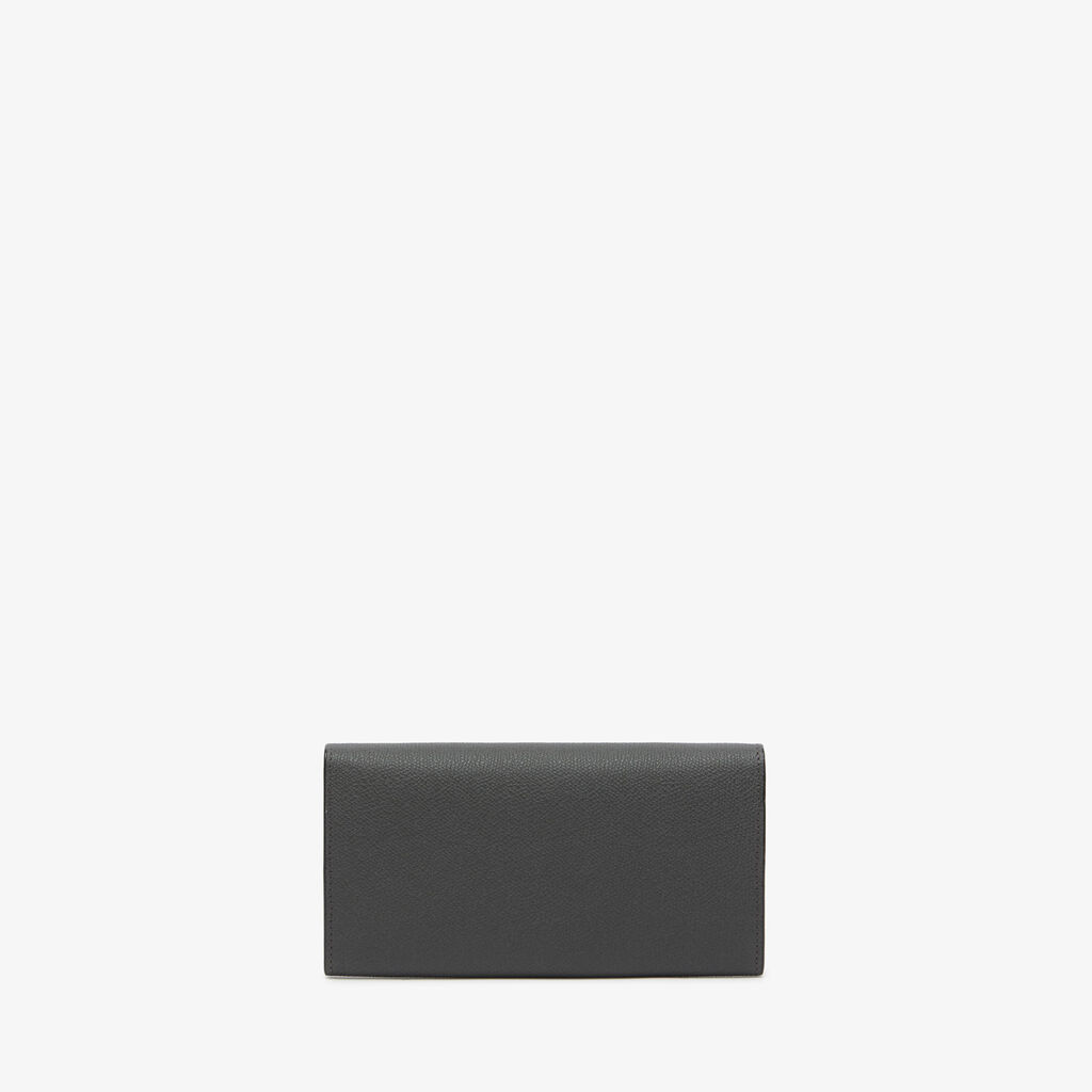 Iside continental purse with chain - Smokey Grey - Vitello VS - Valextra - 5