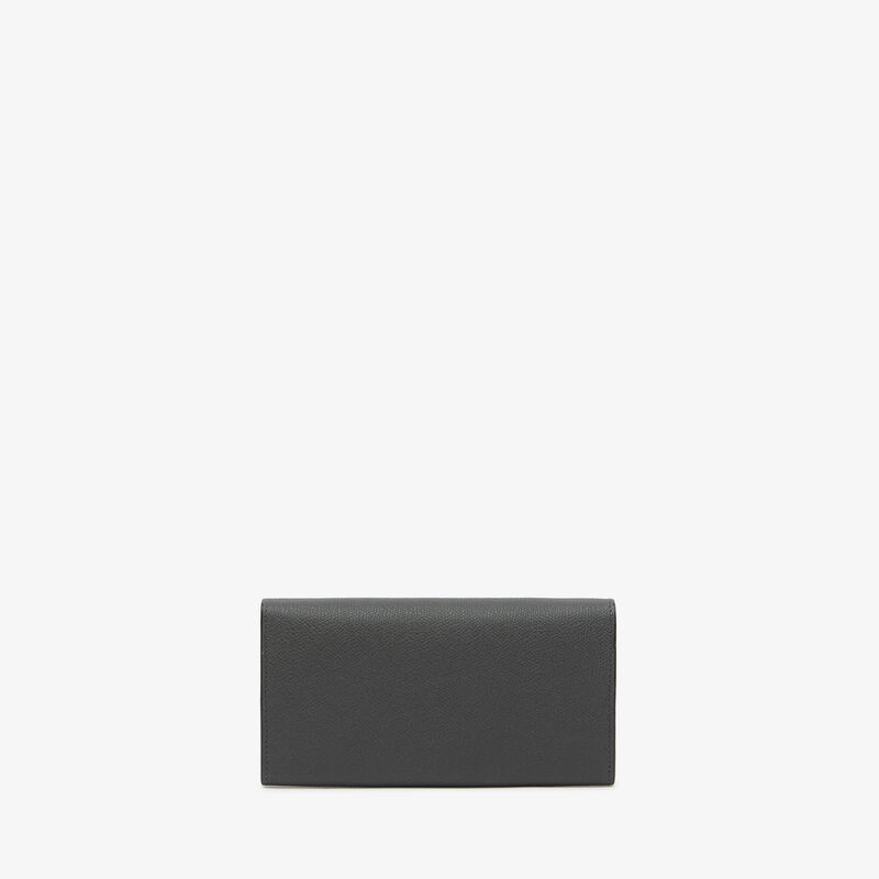 Iside continental purse with chain - Smokey Grey - Millepunte calf leather - Valextra - 5
