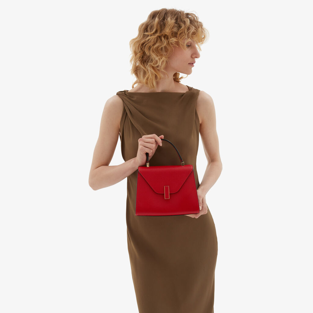 Borsa a Mano Iside Mini - Rosso - Vitello VS - Valextra - 2