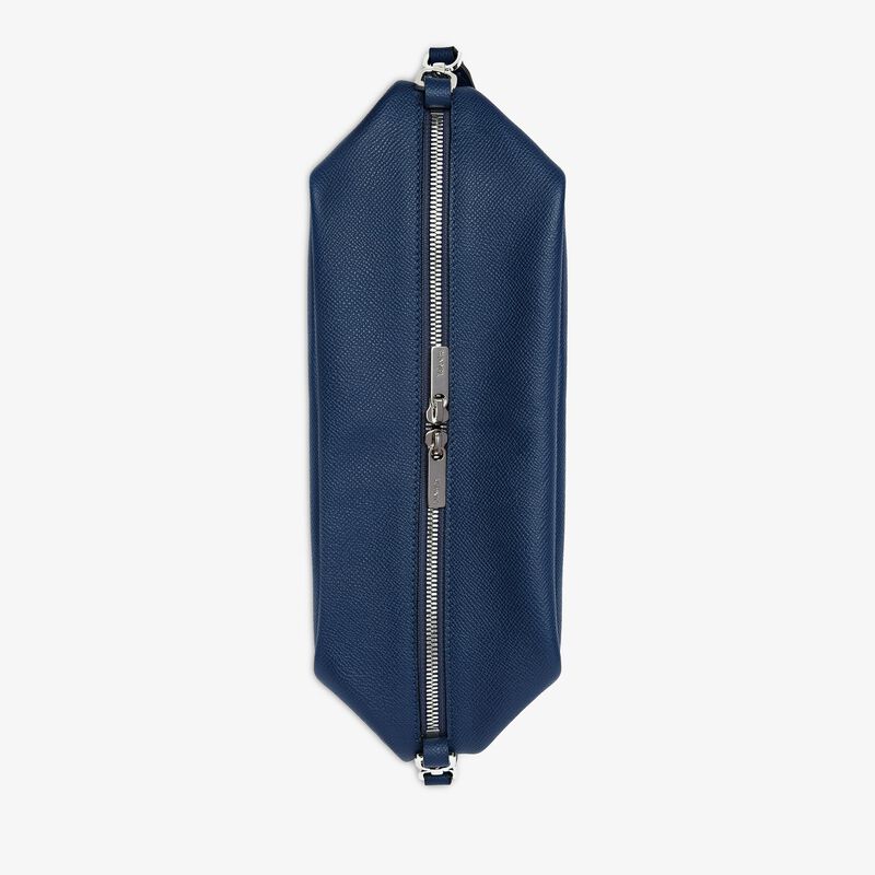 Origami Crossbody Medium Bag - Sapphire Blue - Millepunte Soft calf leather - Valextra - 3