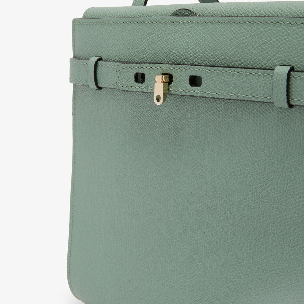 Brera B-Tracollina Crossbody bag - Eucalyptus Green - Vitello VS - Valextra - 4