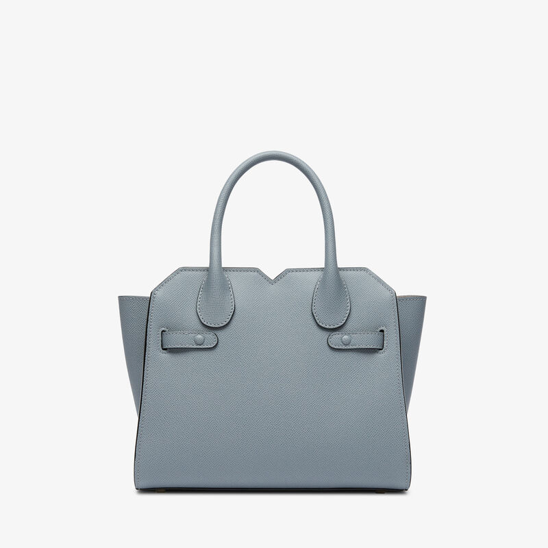 Milano Two Handles Mini Bag - Niagara Blue - Millepunte Soft calf leather - Valextra - 7