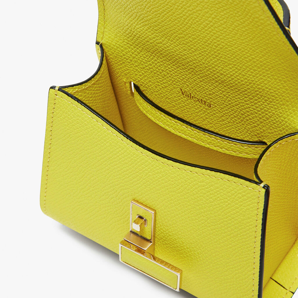 Iside Belt Bag - Lime Yellow - Vitello VS - Valextra - 3
