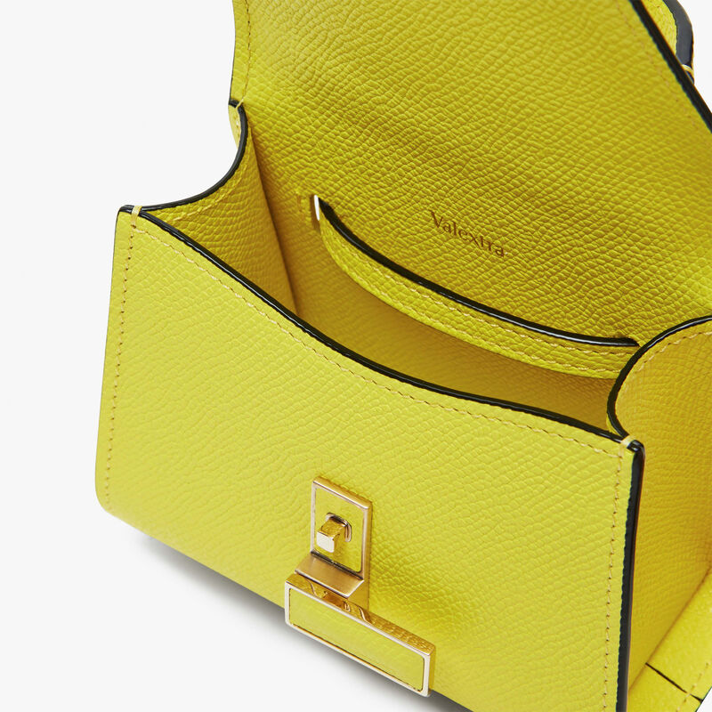 Iside Belt Bag - Lime Yellow - Millepunte calf leather - Valextra - 3