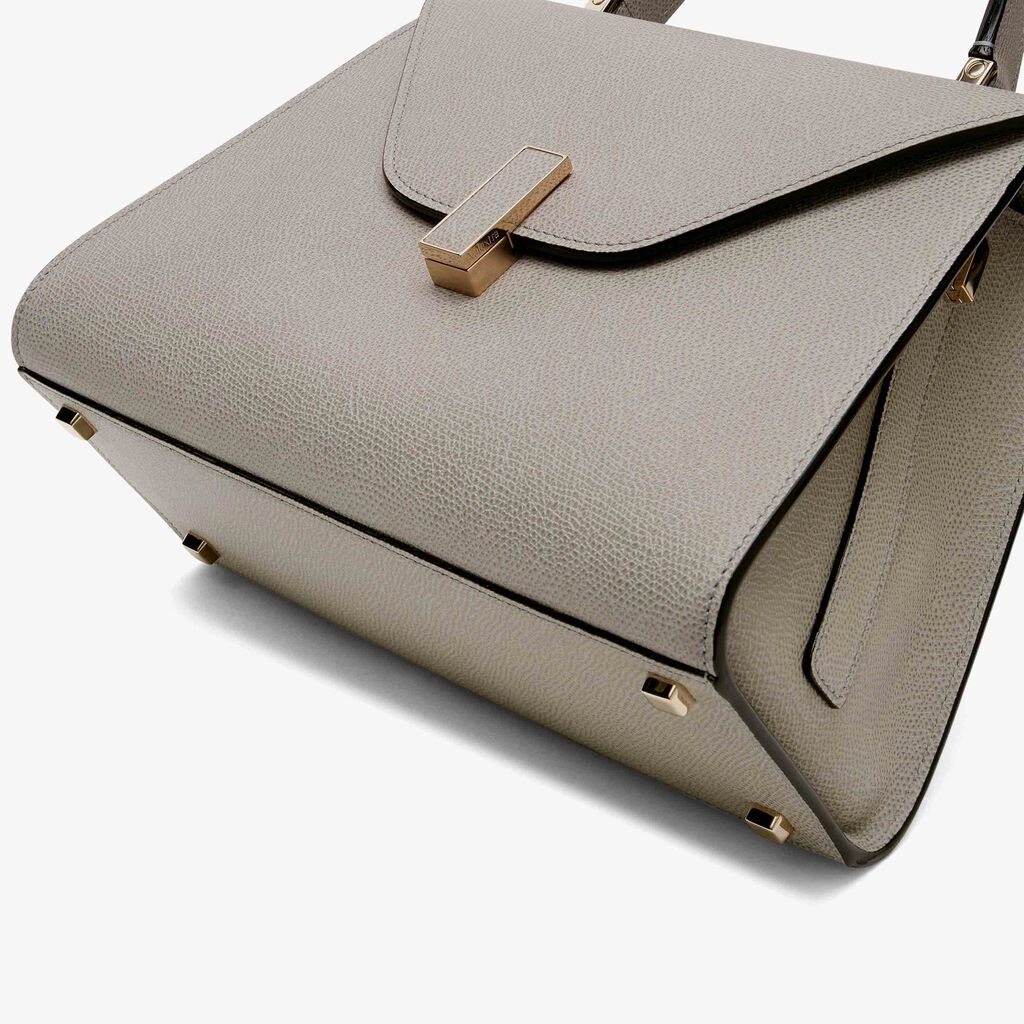 Iside Top handle medium bag - Ash Grey - Vitello VS - Valextra - 4