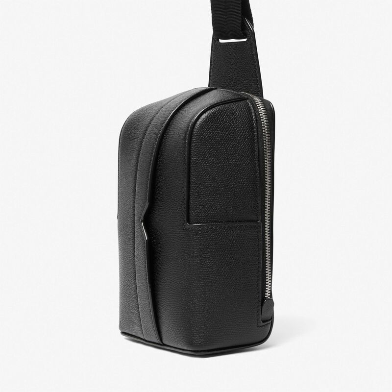 V-Line One Shoulder Mini Backpack - Black - Millepunte calf leather - Valextra - 3