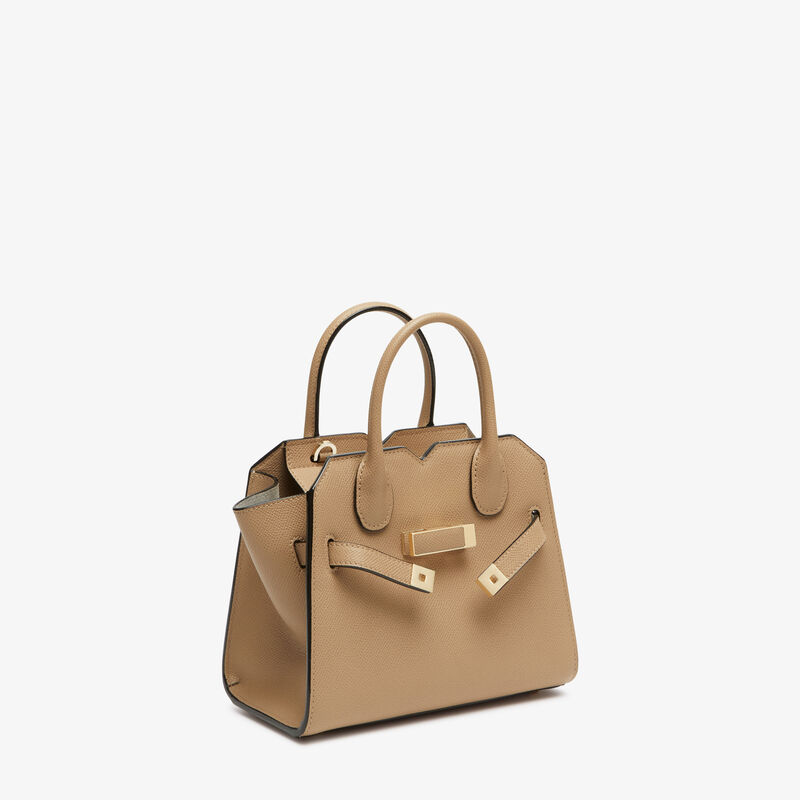 Milano Crossbody Micro Bag - Cashmere Beige - Millepunte Soft calf leather - Valextra - 7