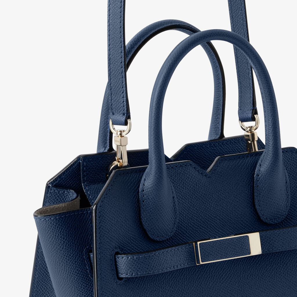 Milano Crossbody Micro Bag - Sapphire Blue - Vitello Millepunte Soft - Valextra - 3