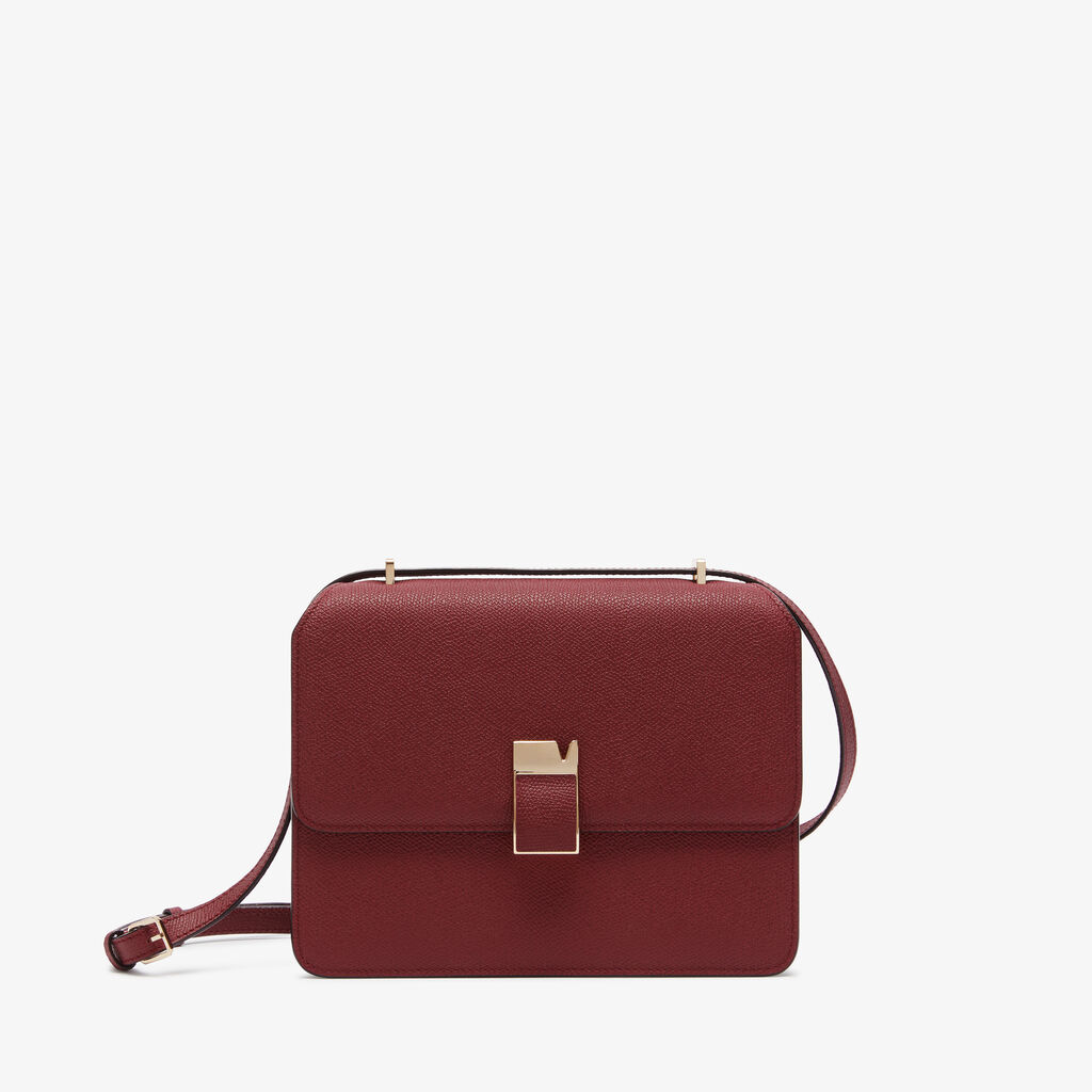 Valextra Borsa a tracolla da Donna di Lusso in Pelle Bordeaux | Valextra