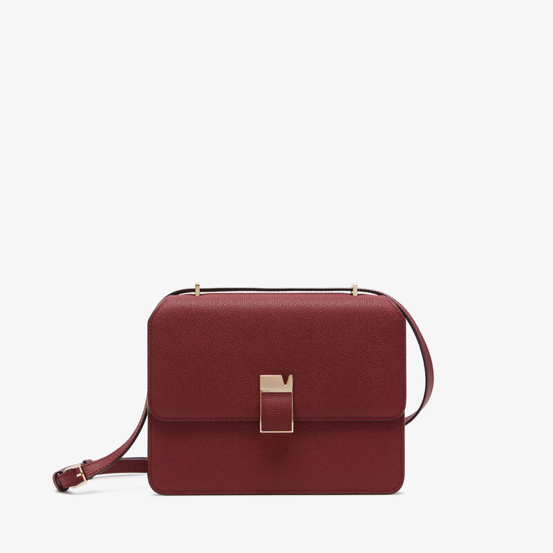 Nolo crossbody medium bag - Bordeaux - Millepunte calf leather - Valextra - 1