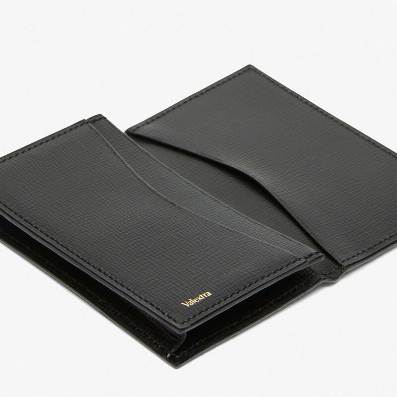 Card Case Onda - Black - Pavè calf leather - Valextra - 3