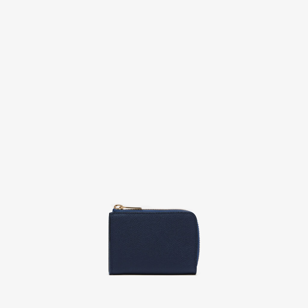 Key Holder Zip Around - Dark Blue - Vitello VS - Valextra - 1