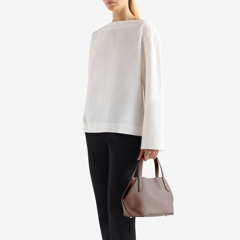 Gio Two Handles Bag - Sahara Brown - Millepunte Soft calf leather - Valextra - 2