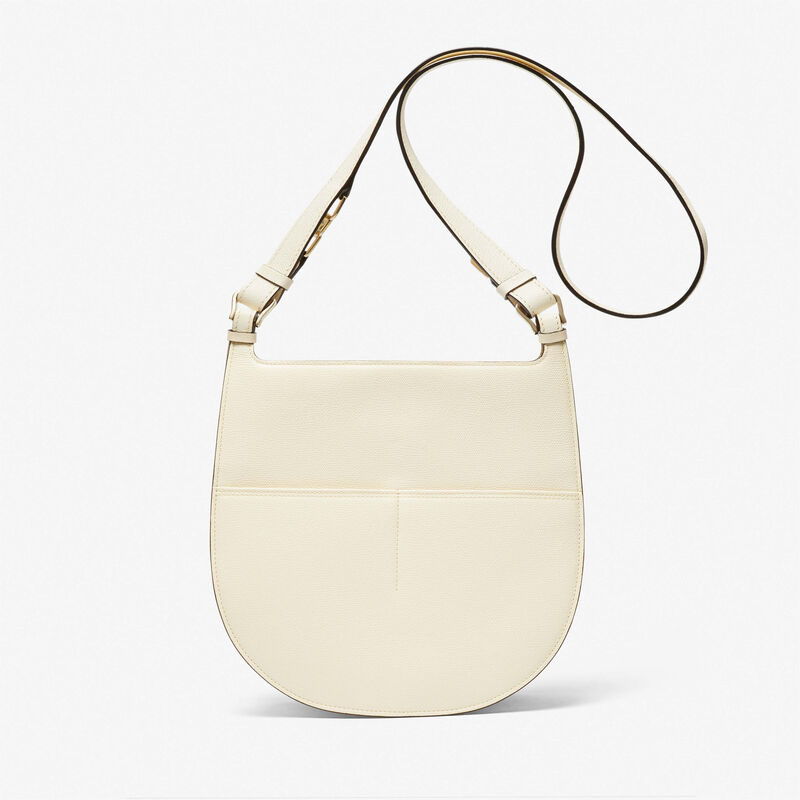 Hobo Weekend Medium Bag - Pergamena White - Millepunte calf leather - Valextra - 6