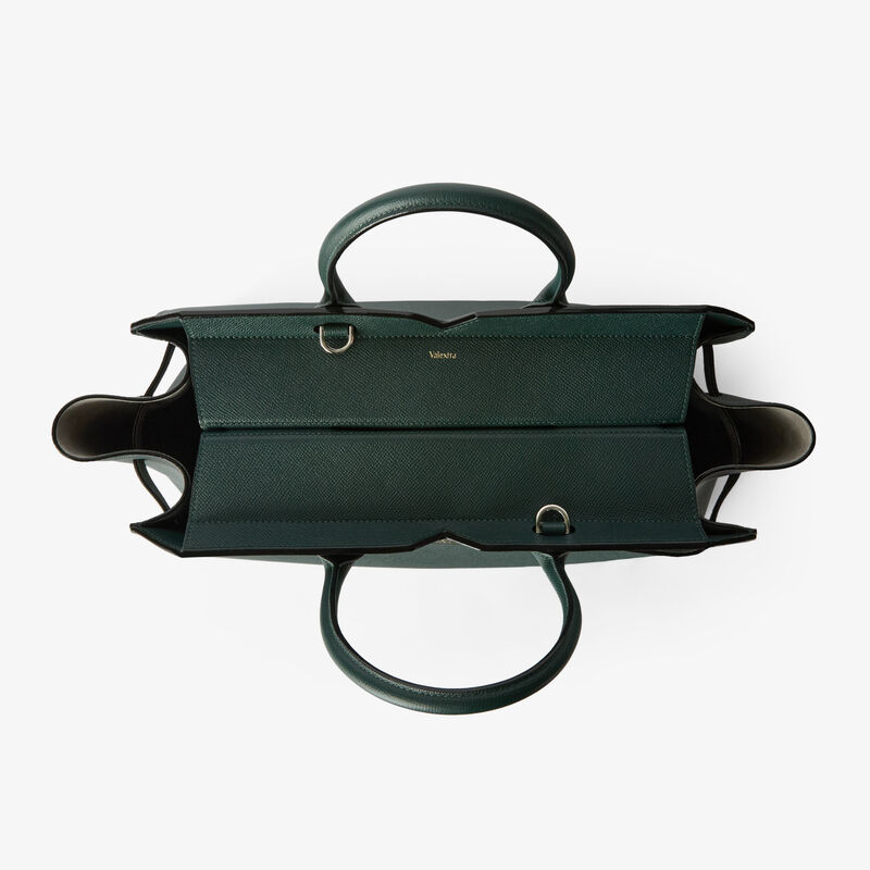 Milano Two Handles Large Bag - Valextra Green - Millepunte Soft calf leather - Valextra - 7