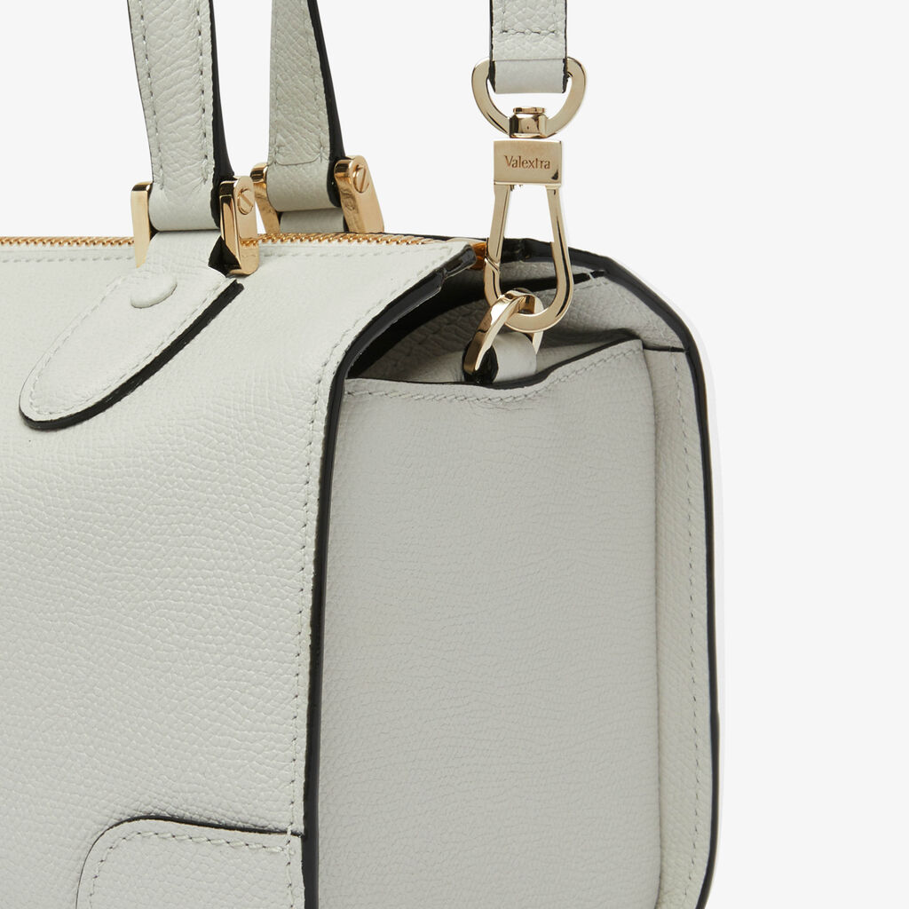 Babila Boston Mini Bag - Off White - Vitello VS - Valextra - 4