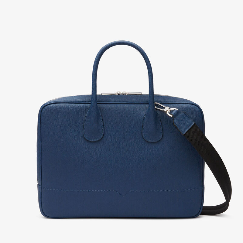 MyLogo Laptop Bag - Sapphire Blue - Millepunte calf leather - Valextra - 1