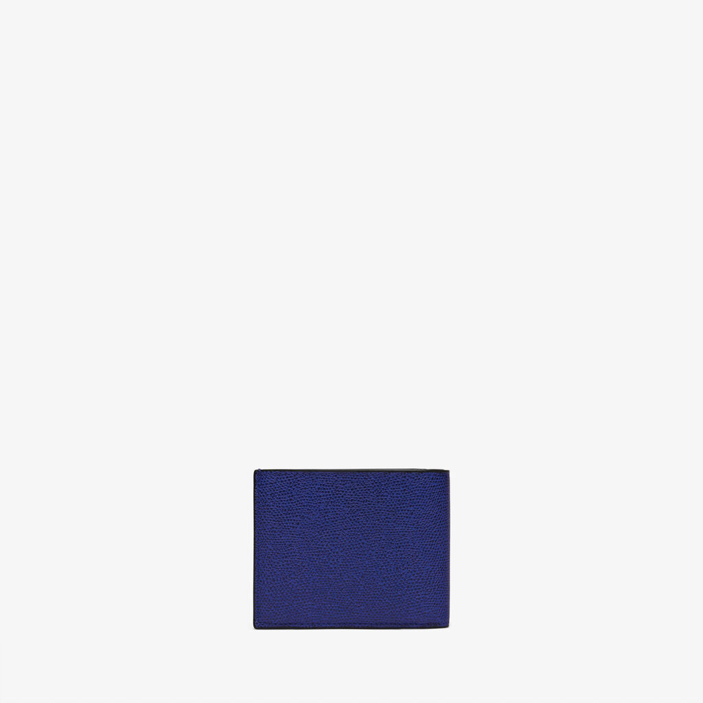 Wallet 4Cc With Coin Holder - Royal Blue - Vitello VS - Valextra - 3