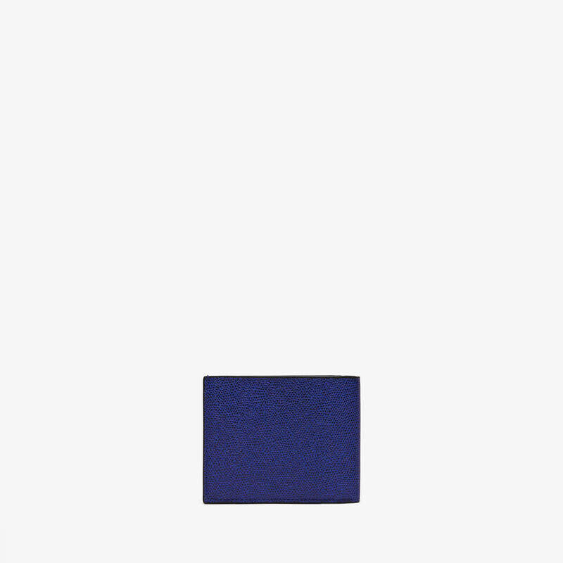 Wallet 4Cc With Coin Holder - Royal Blue - Millepunte calf leather - Valextra - 3