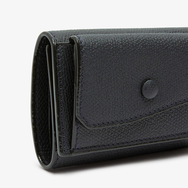 Small Wallet With Coin Holder - Night Blue - Millepunte calf leather - Valextra - 2