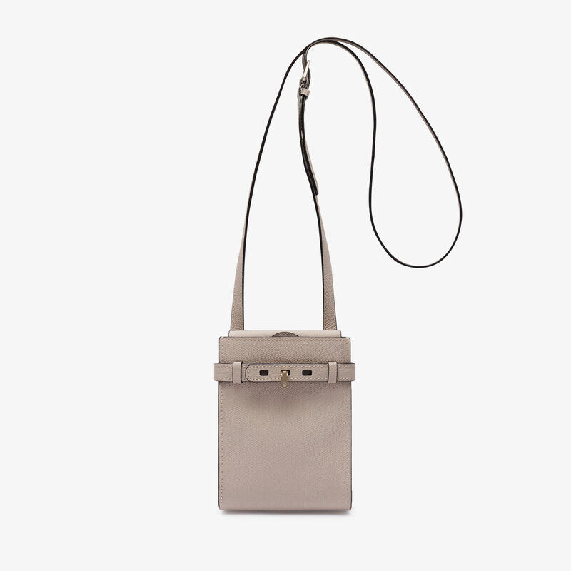 Brera B-Tracollina slim Crossbody micro bag - Nude Pink - Millepunte calf leather - Valextra - 1