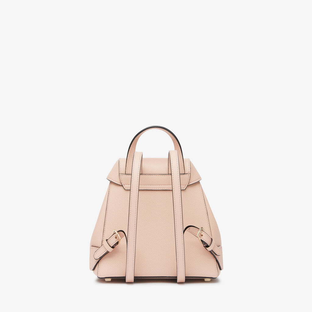 Iside Mini Backpack - Bonne Mine Pink - Vitello Millepunte Soft - Valextra - 9
