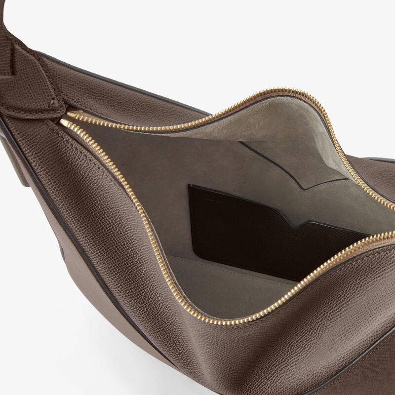 ViVi Hobo Medium Bag - Sahara Brown - Millepunte Soft calf leather - Valextra - 3