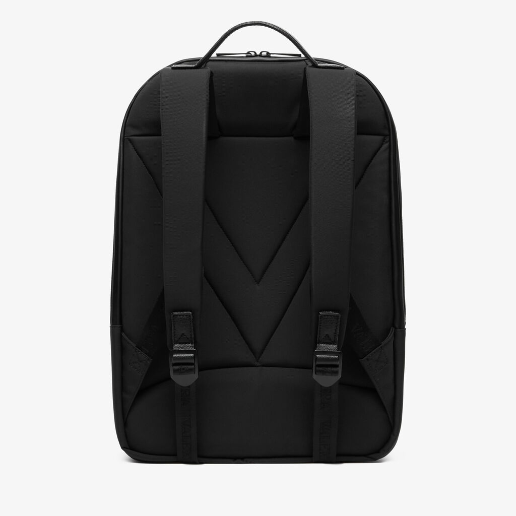 Assoluto Travel Backpack - Black - Tessuto Baltimora/Vitello VS - Valextra - 4
