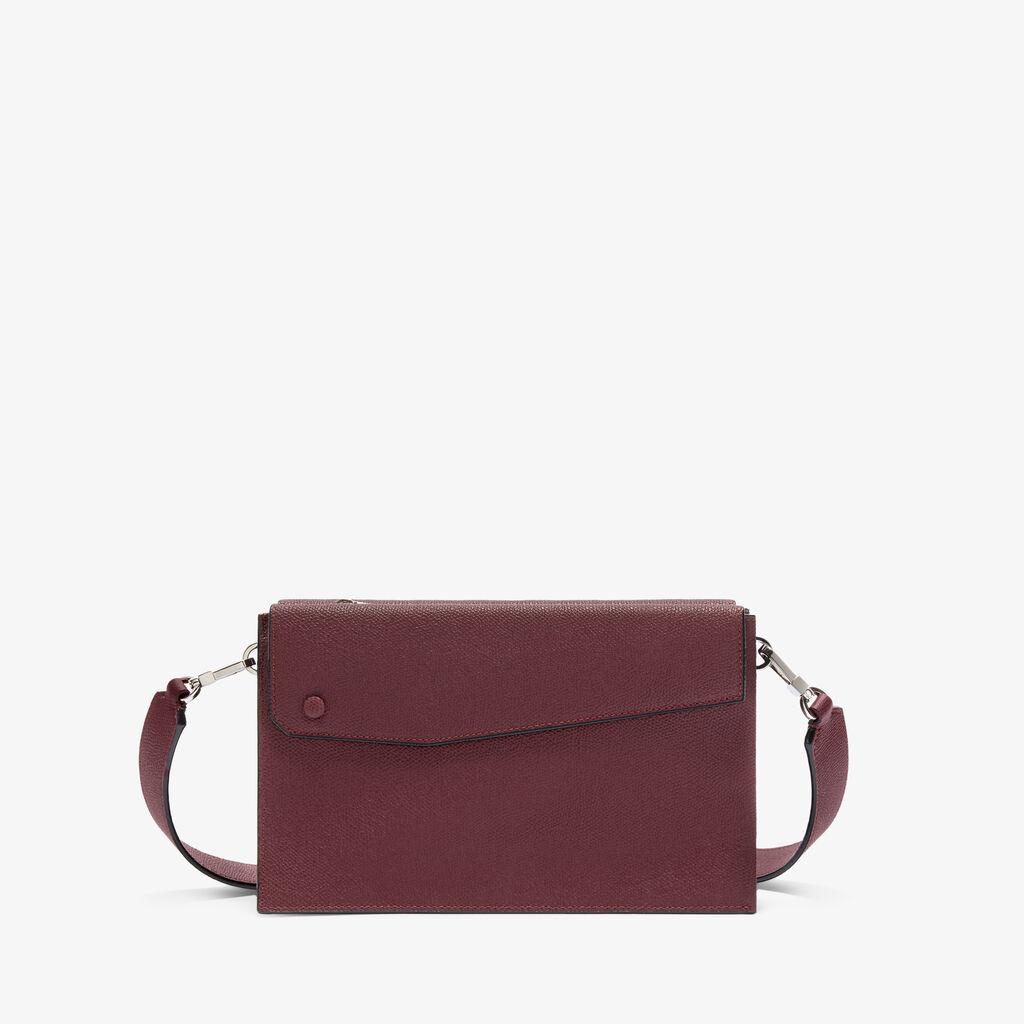 Pocket Crossbody Bag - Claret Red - Millepunte calf leather - Valextra - 1