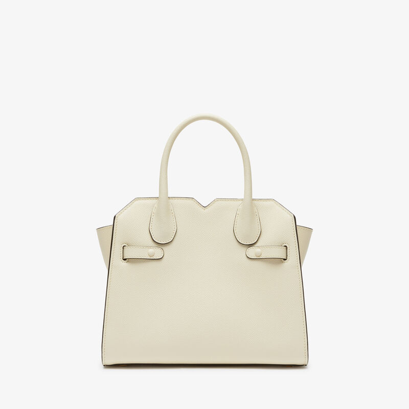 Milano Two Handles Mini Bag - Pergamena White - Millepunte Soft calf leather - Valextra - 7