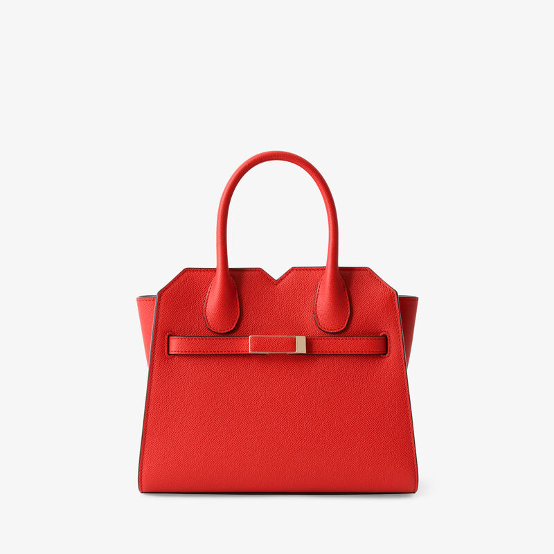Milano Two Handles Mini Bag - Crimson Red - Millepunte Soft calf leather - Valextra - 1