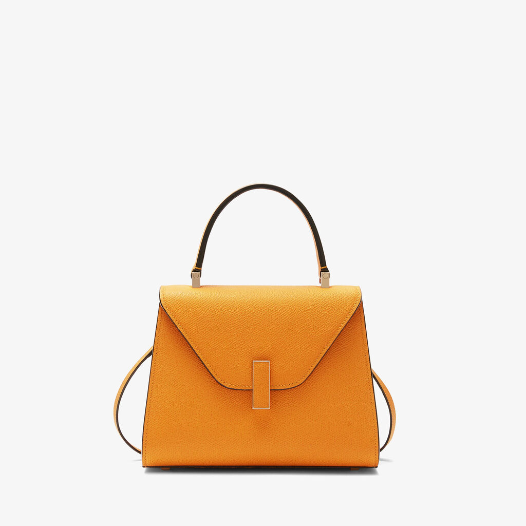 Valextra Borsa a mano Mini in Pelle Gialla con tracolla | Valextra Iside