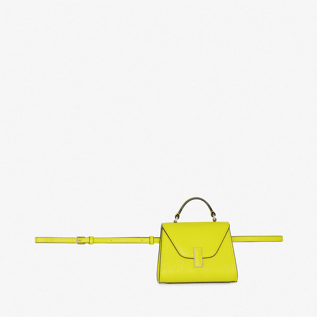 Iside Belt Bag - Lime Yellow - Vitello VS - Valextra - 1