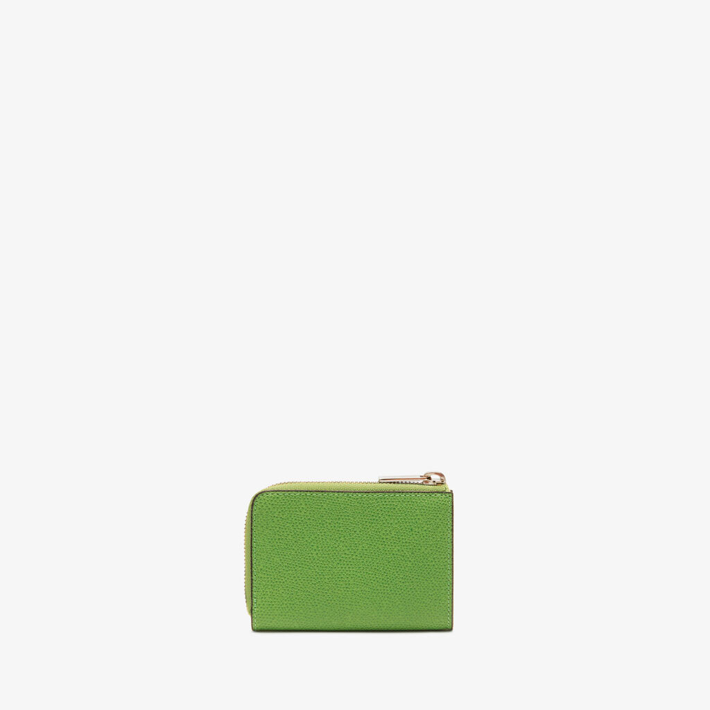 Porta Chiavi Zip Around - Verde Prato - Vitello VS - Valextra - 4