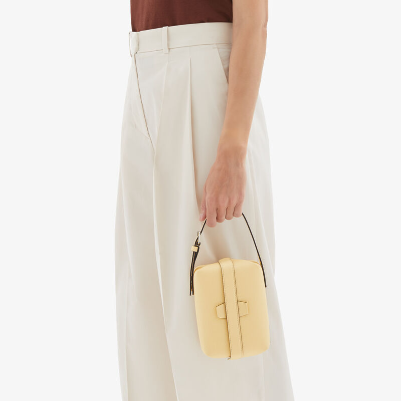 Tric Trac Bag - Cream Yellow - Millepunte calf leather - Valextra - 2