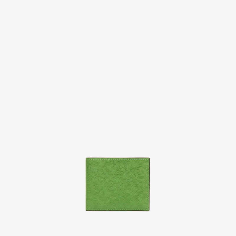 Bifold wallet 6 cc - Grass Green - Millepunte calf leather - Valextra - 1