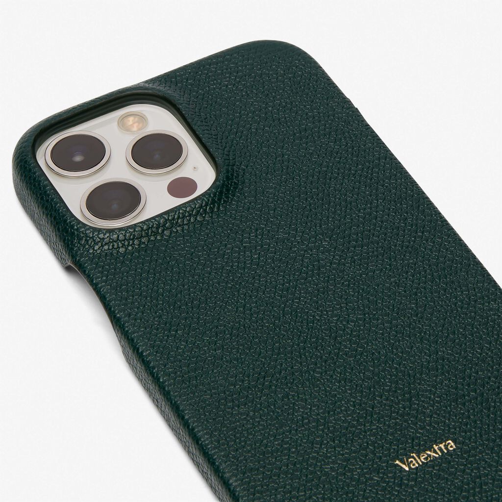 Iphone 13 Pro Max Cover - Valextra Green - Vitello VS - Valextra - 2