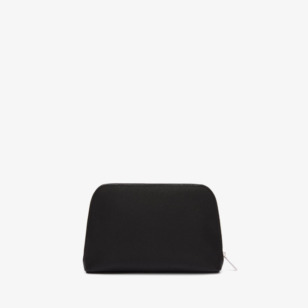 Cosmetic Medium Case - Black - Millepunte Soft calf leather - Valextra - 4