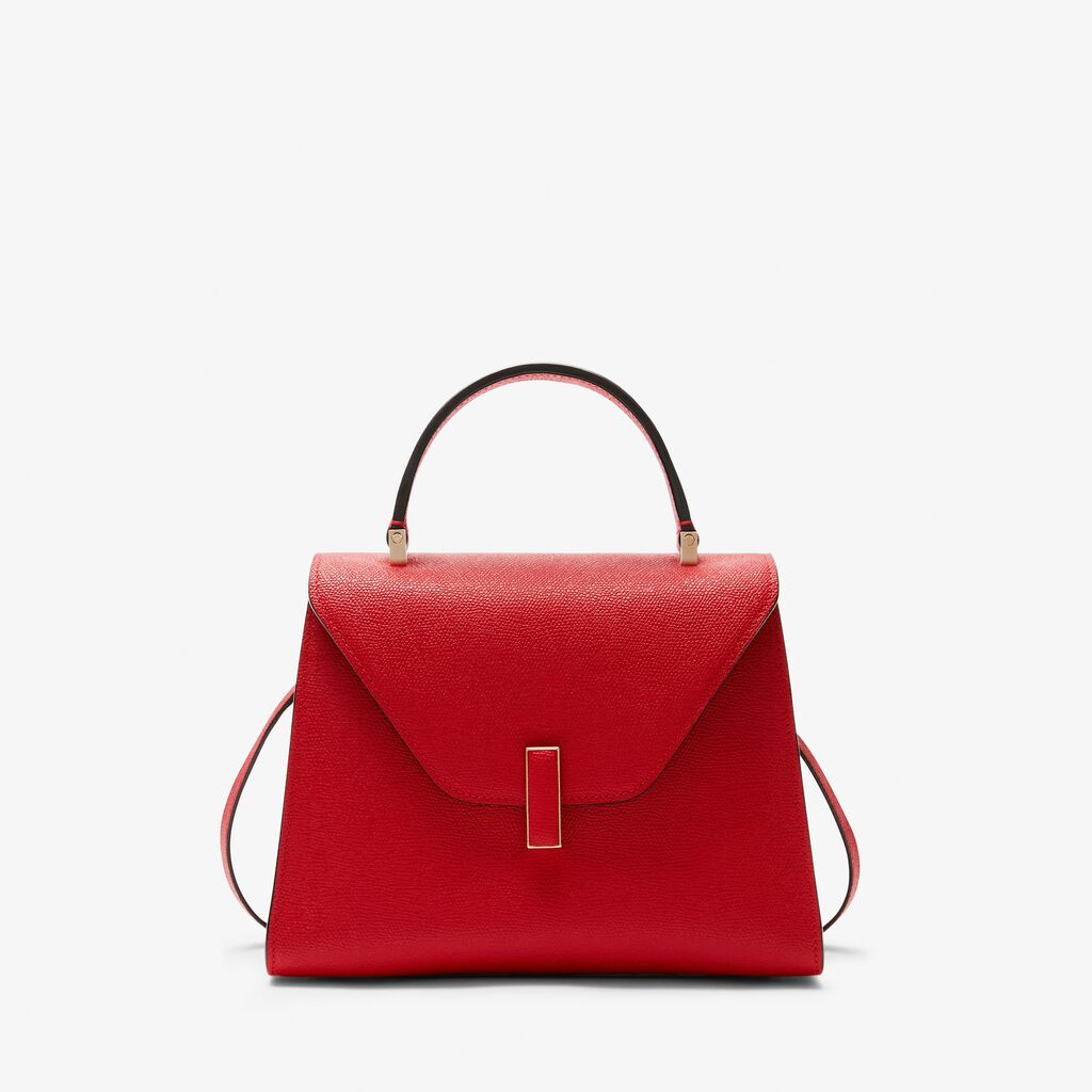 Iside Top handle medium bag - Red - Vitello VS - Valextra - 1