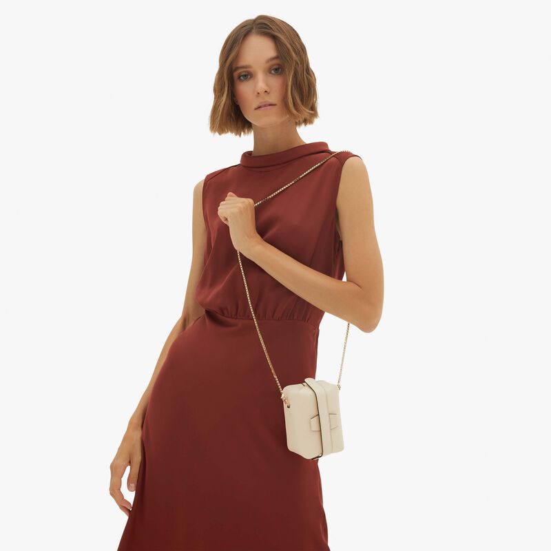 Tric Trac crossbody nano bag - Pergamena White - Millepunte calf leather - Valextra - 2