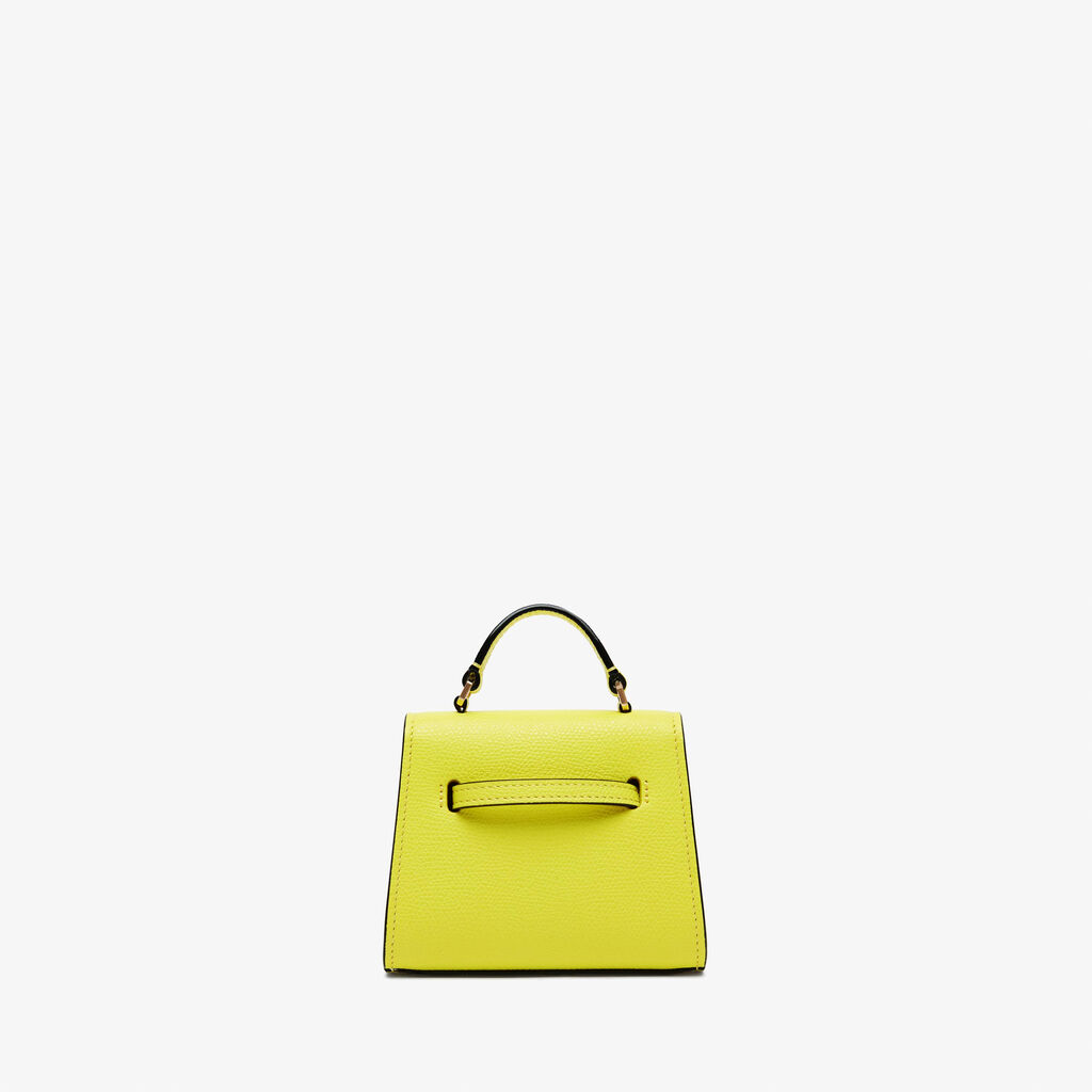 Iside Belt Bag - Lime Yellow - Vitello VS - Valextra - 4