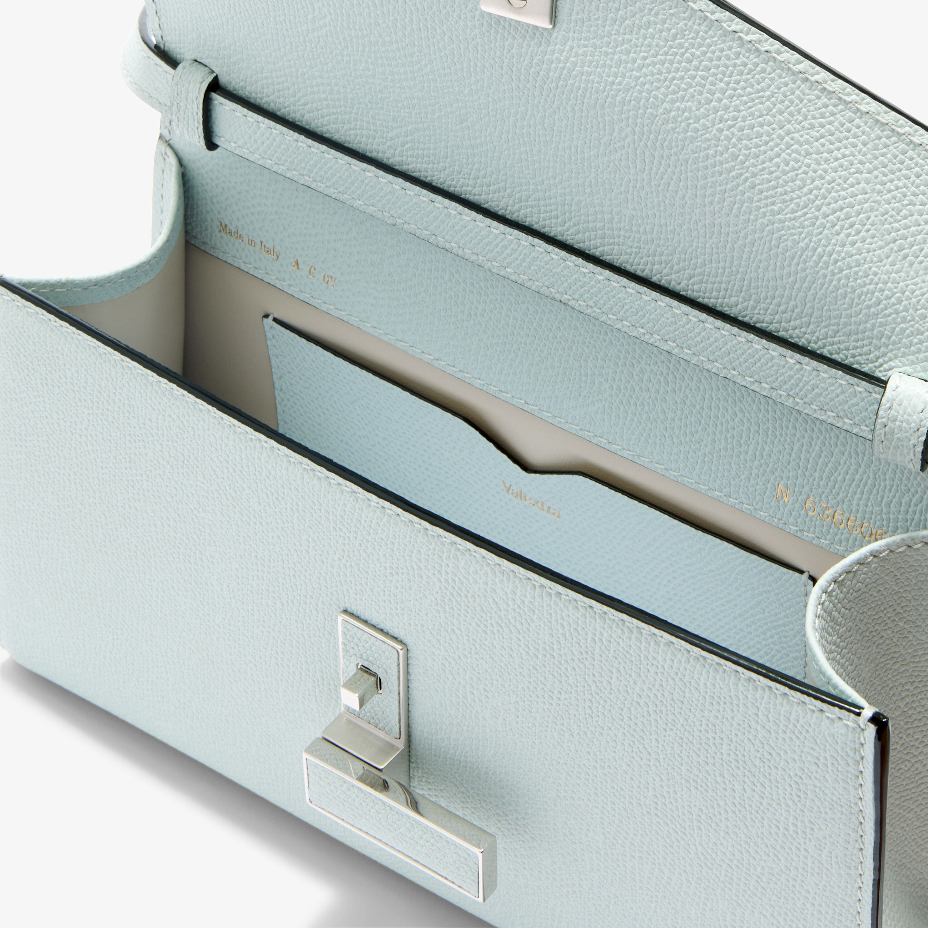 Millepunte calf leather Iside Tìn Top Handle Bag in BIC | Valextra