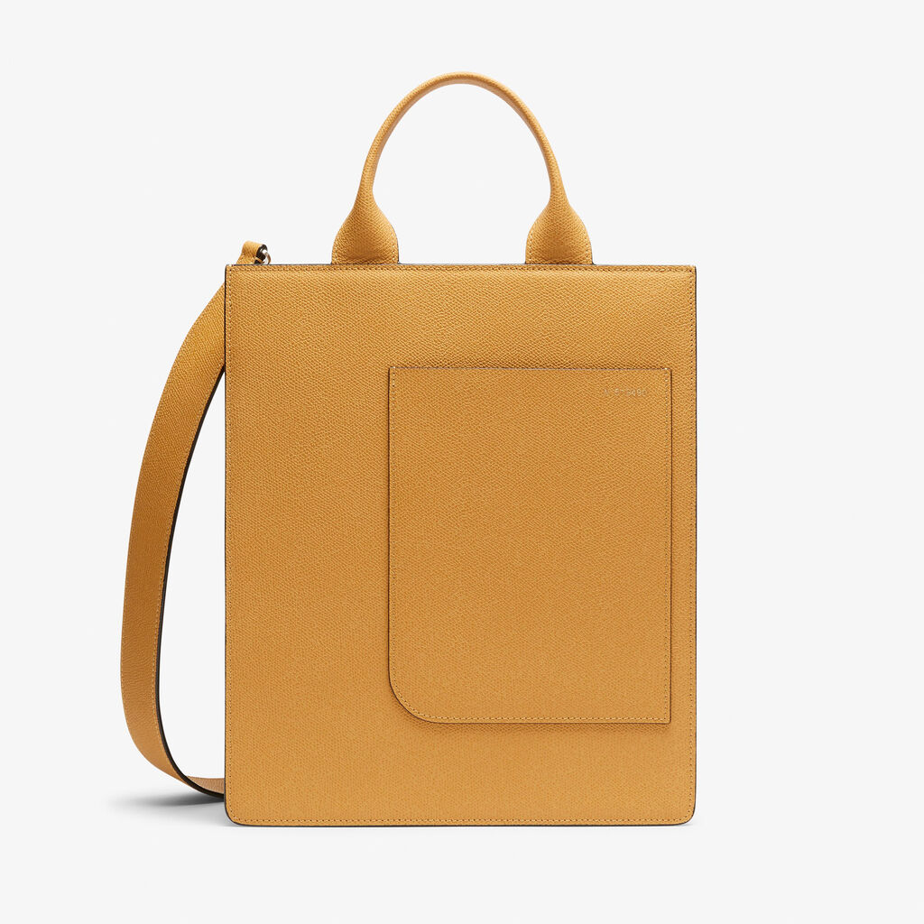 Borsa a mano Boxy Mini - Giallo Ambra - Vitello VS - Valextra - 1