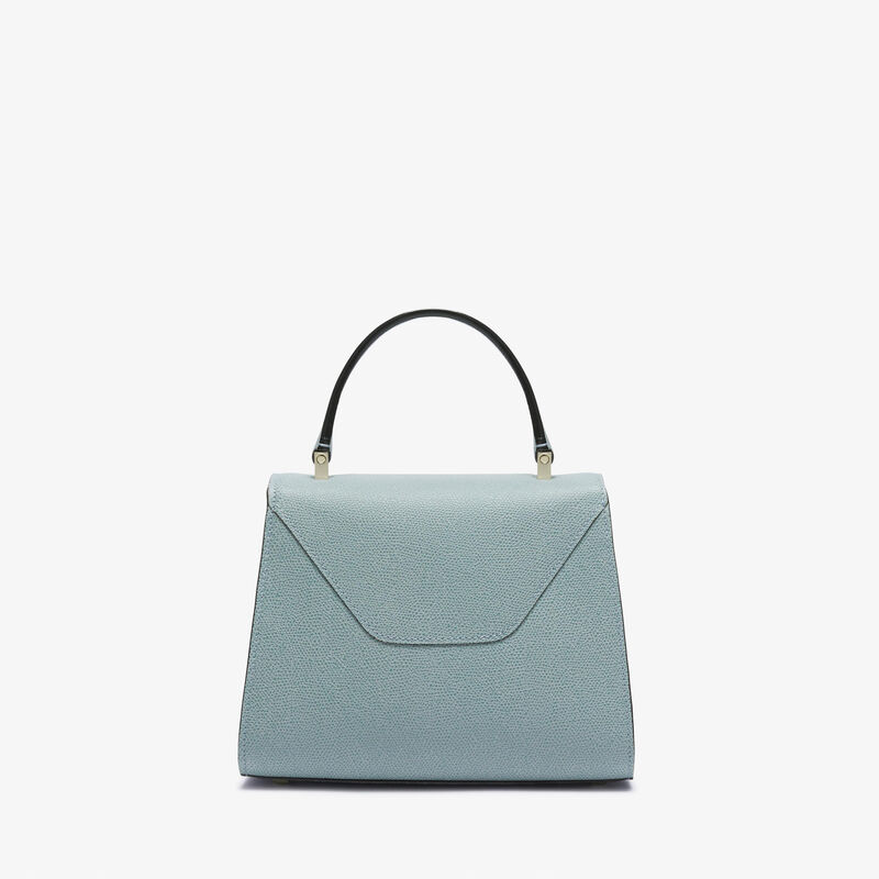 Iside Top handle mini bag - Smokey Blue - Millepunte calf leather - Valextra - 6