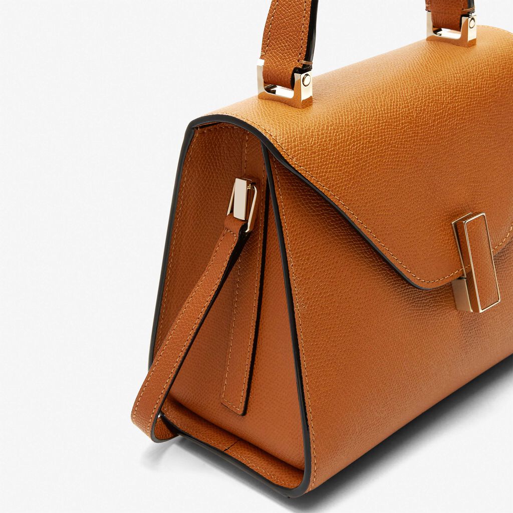 Iside Top handle mini bag - Havana Brown - Vitello VS - Valextra - 5