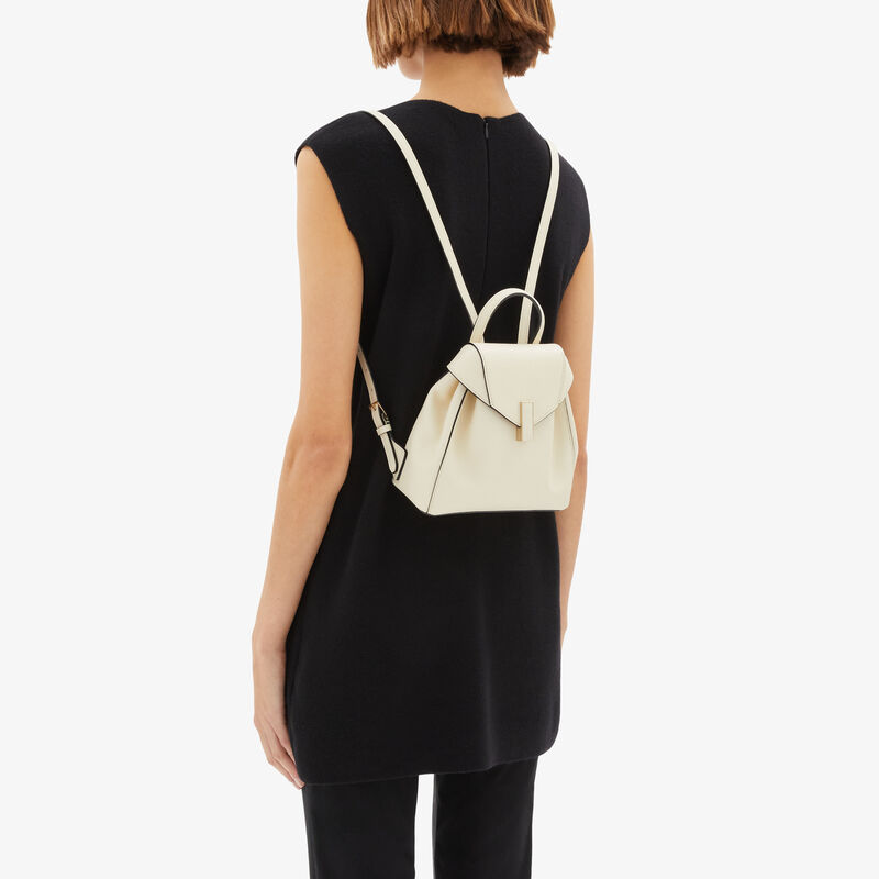 Iside Mini Backpack - Pergamena White - Millepunte Soft calf leather - Valextra - 3
