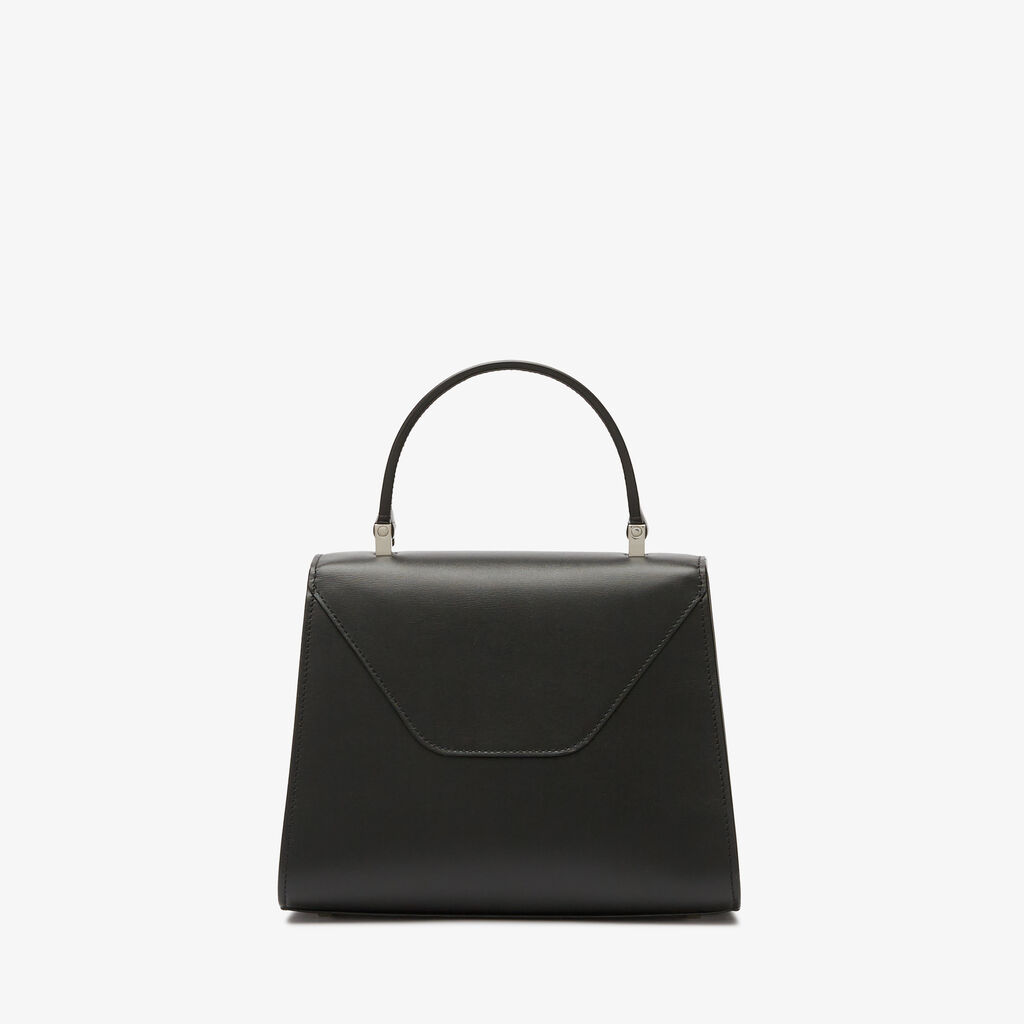 Iside Palmellato Top Handle Mini Bag - Black - Vitello Palmellato - Valextra - 6