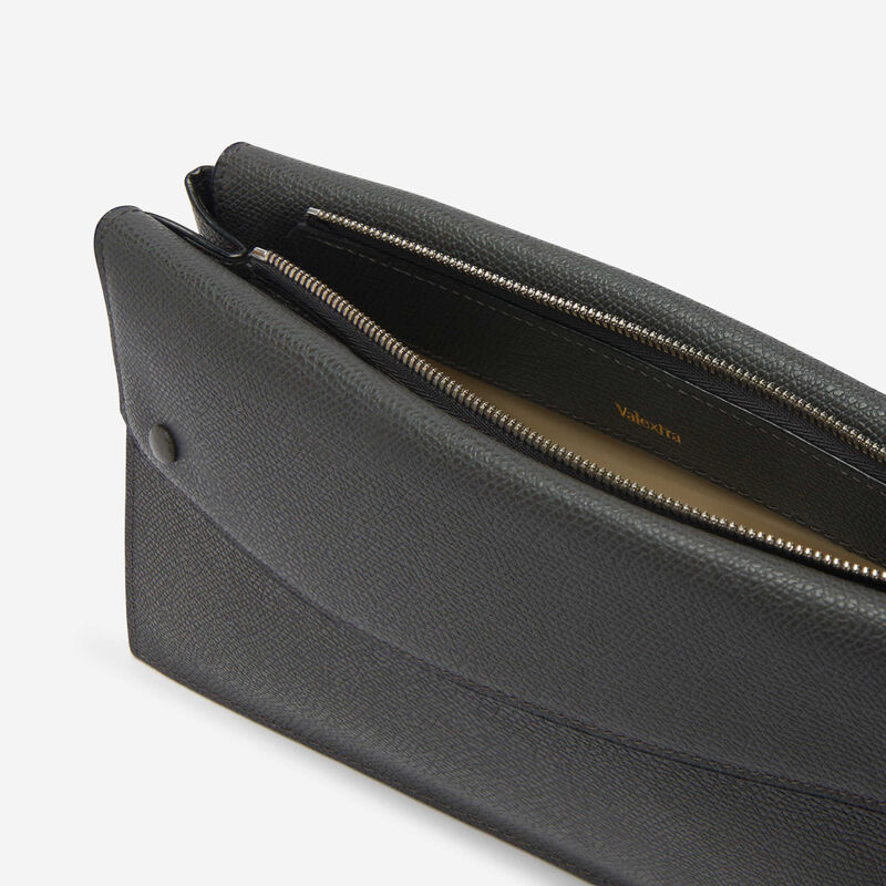 Pocket Crossbody Bag - Smokey Grey - Millepunte calf leather - Valextra - 3