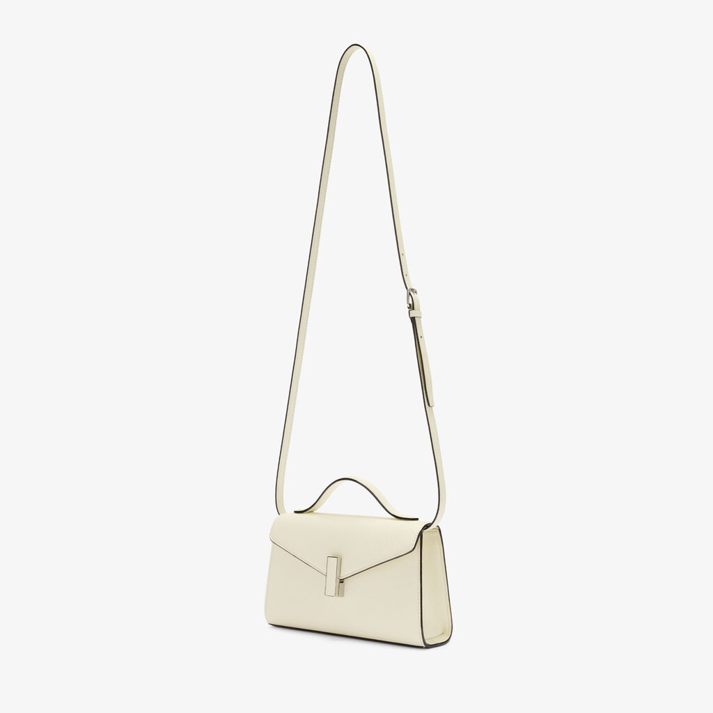 Iside T&igrave;n Top Handle Bag - Pergamena White - Millepunte calf leather - Valextra - 7